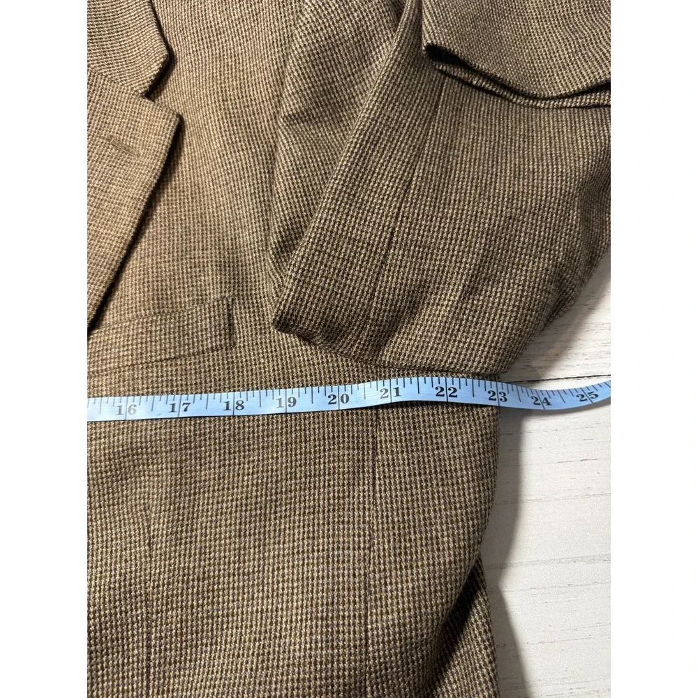 Saddlebred 100% Lambswool Blazer Sport Coat Jacket Houndstooth Academia Men‎ 46L